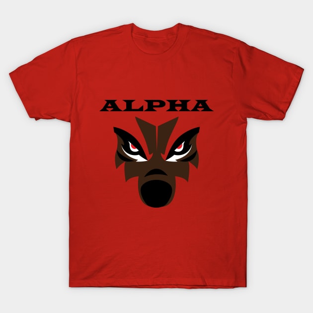 Alpha Wolf T-Shirt by JevLavigne